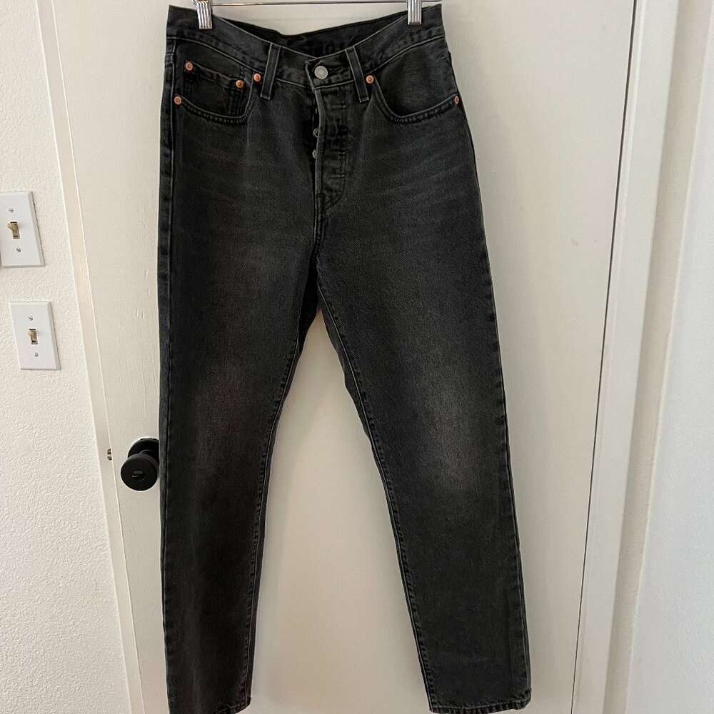 Levi's 501 Original Jeans in Washed Black Size 27 x 32